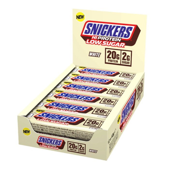 SNICKERS HI PROTEIN (LOW SUGAR) CHOCOLAT BLANC - Profitness la Boutique en  ligne